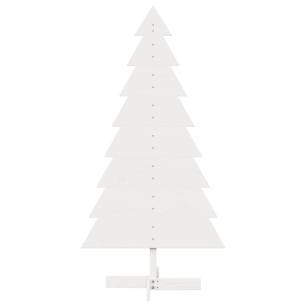 Árvore de Natal decorativa 150cm madeira de pinho maciça branco