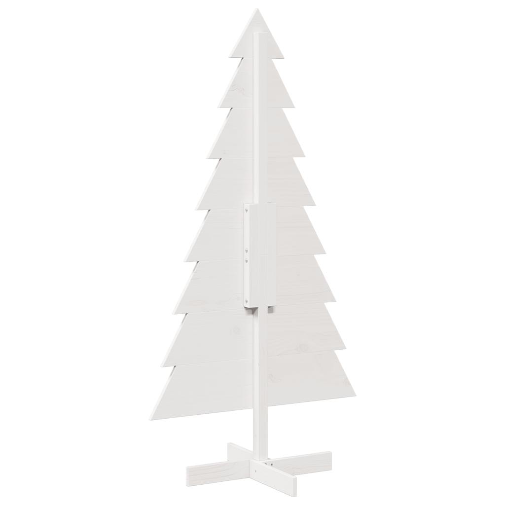 Árvore de Natal decorativa 150cm madeira de pinho maciça branco