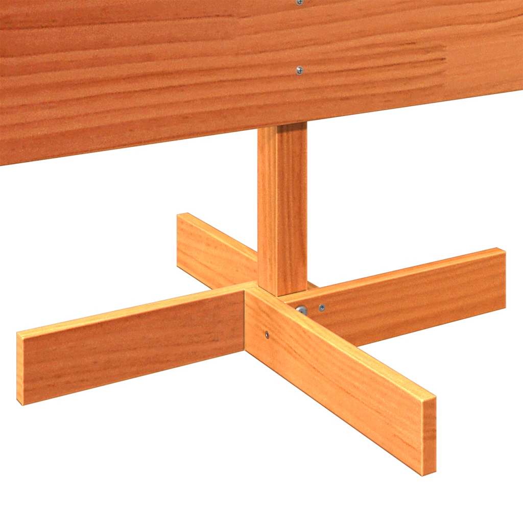 Árvore de Natal decorativa 150 cm pinho maciço castanho-mel