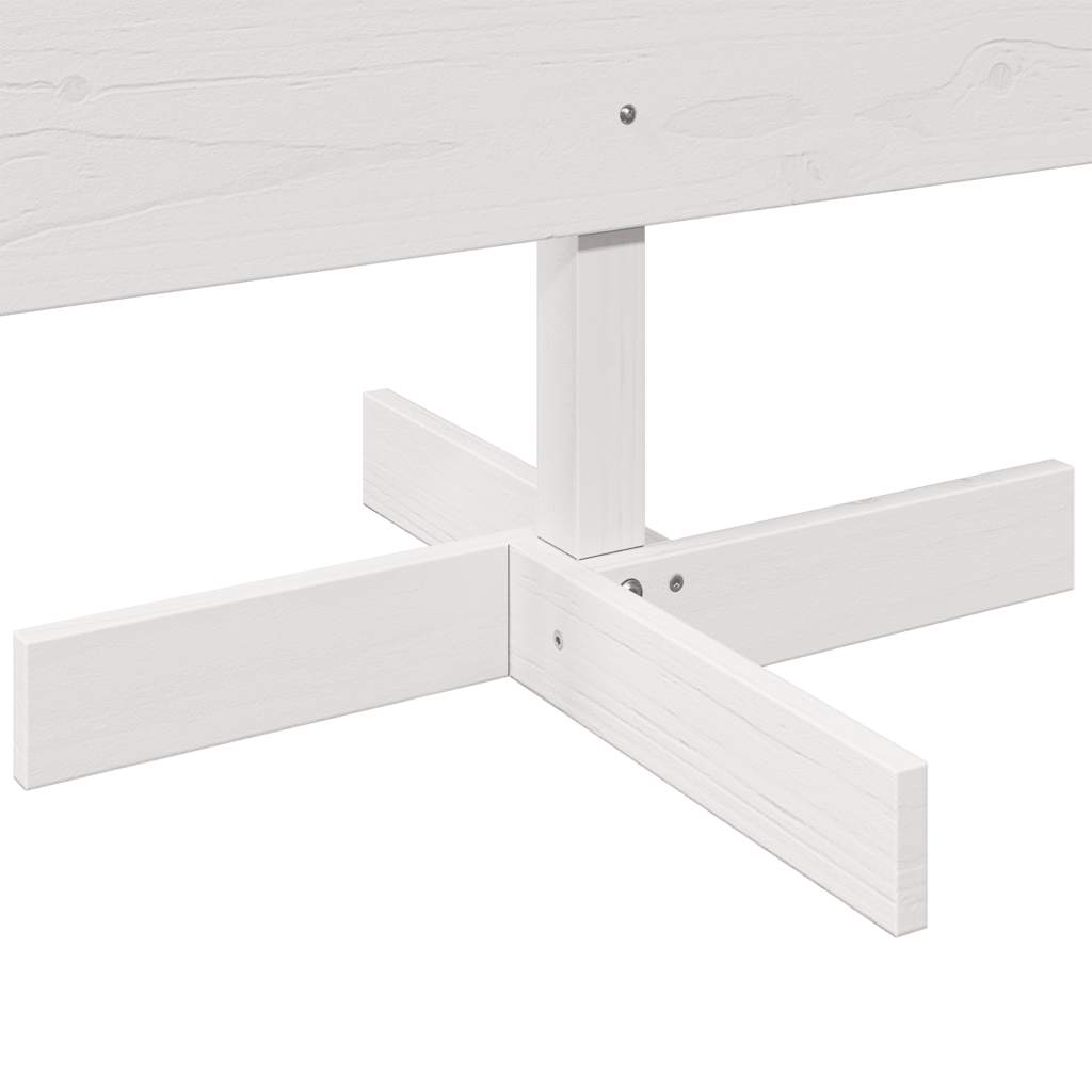 Árvore Natal decorativa 180 cm madeira de pinho maciça branco