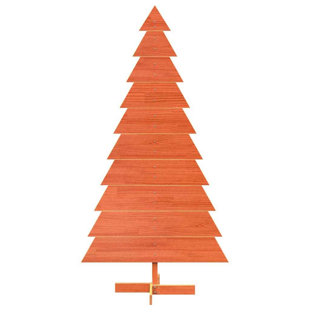 Árvore de Natal decorativa 180 cm pinho maciço castanho-mel