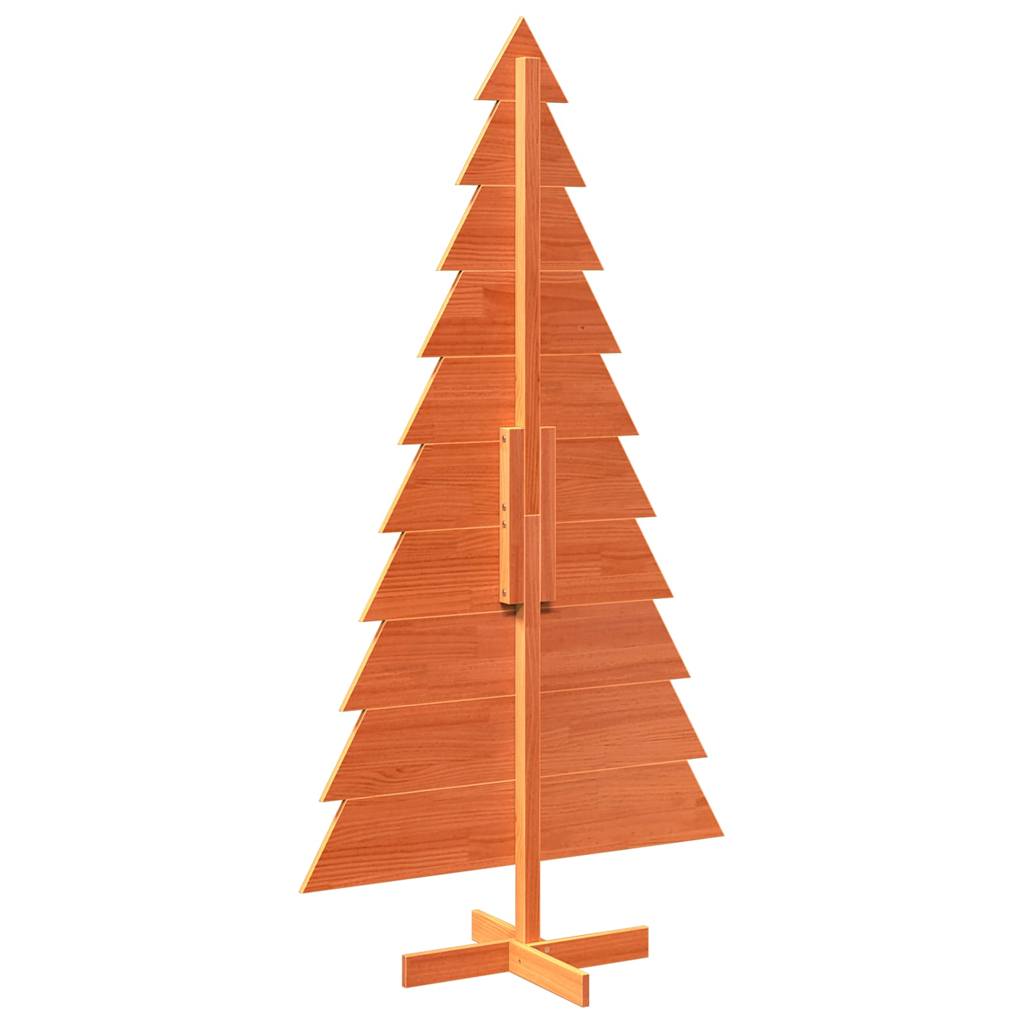 Árvore de Natal decorativa 180 cm pinho maciço castanho-mel