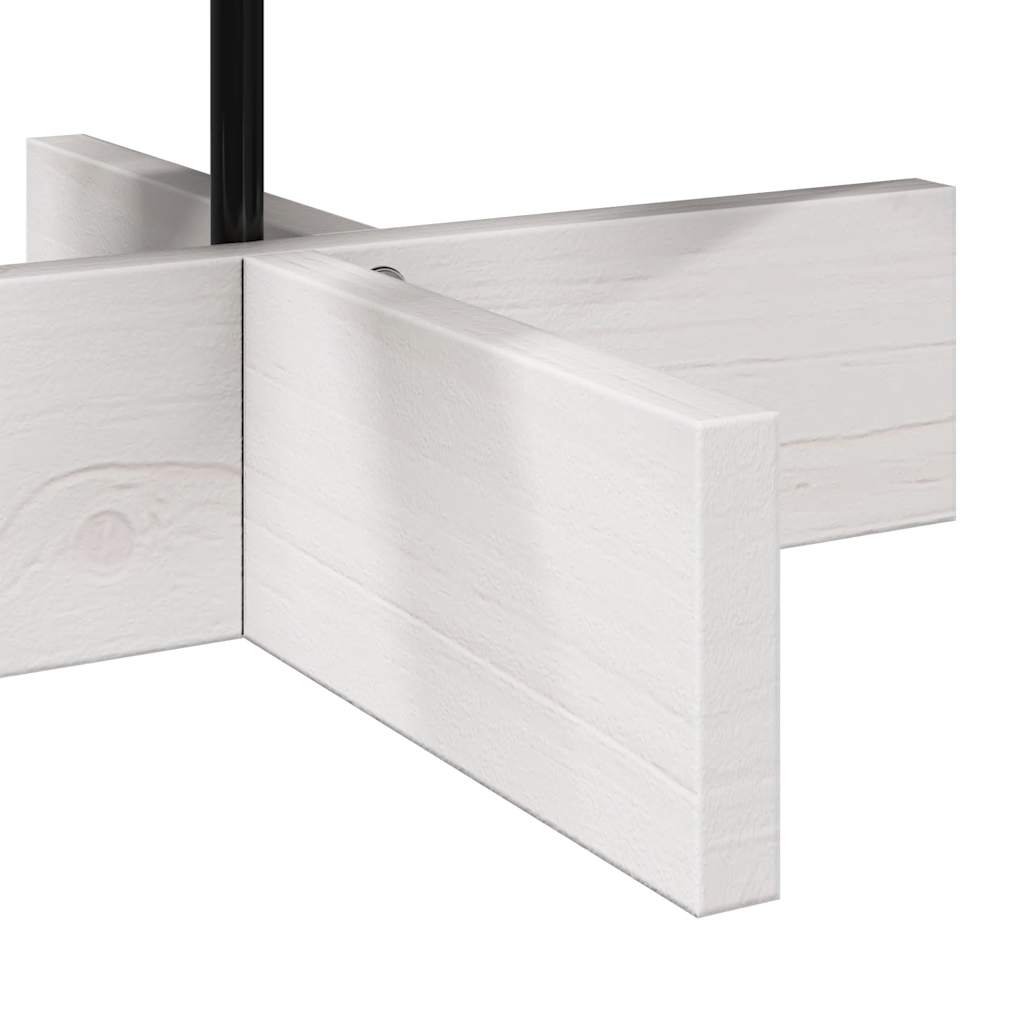 Árvore Natal decorativa 80 cm madeira de pinho maciça branco