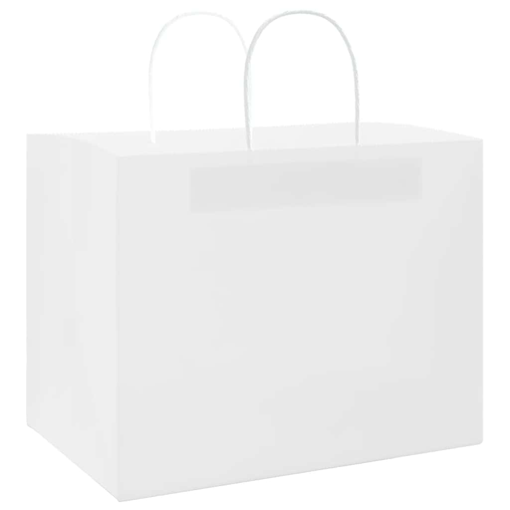 Sacos de papel 250 unid com alças branco 32x22x24 cm