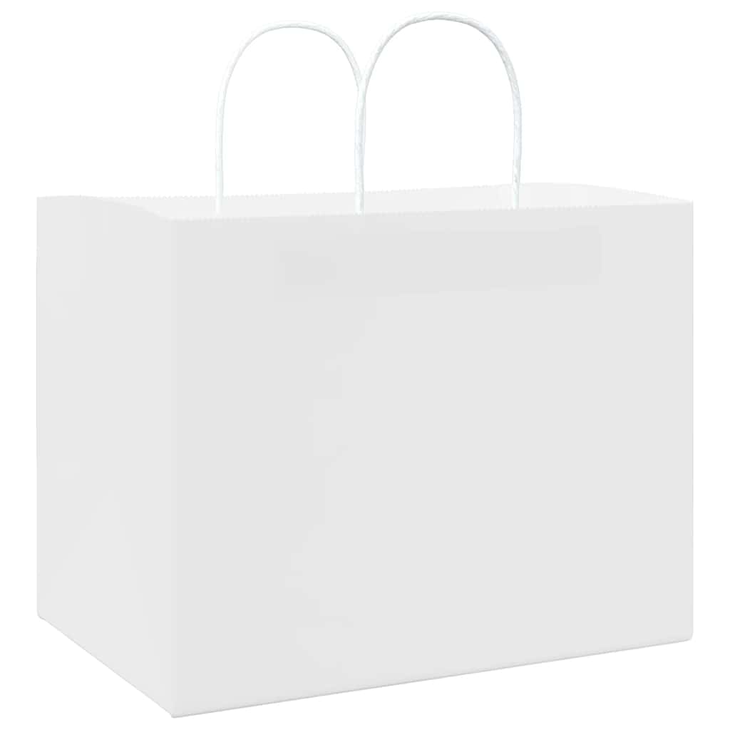 Sacos de papel 250 unid com alças branco 32x22x24 cm