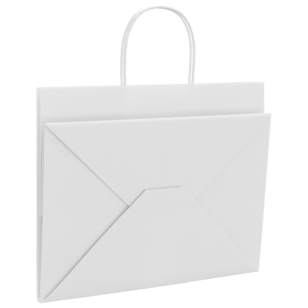 Sacos de papel 250 unid com alças branco 32x22x24 cm
