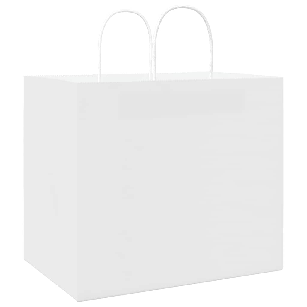 Sacos de papel 250 unid com alças branco 32x22x28 cm