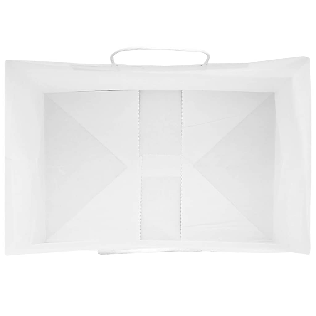 Sacos de papel 250 unid com alças branco 32x22x28 cm