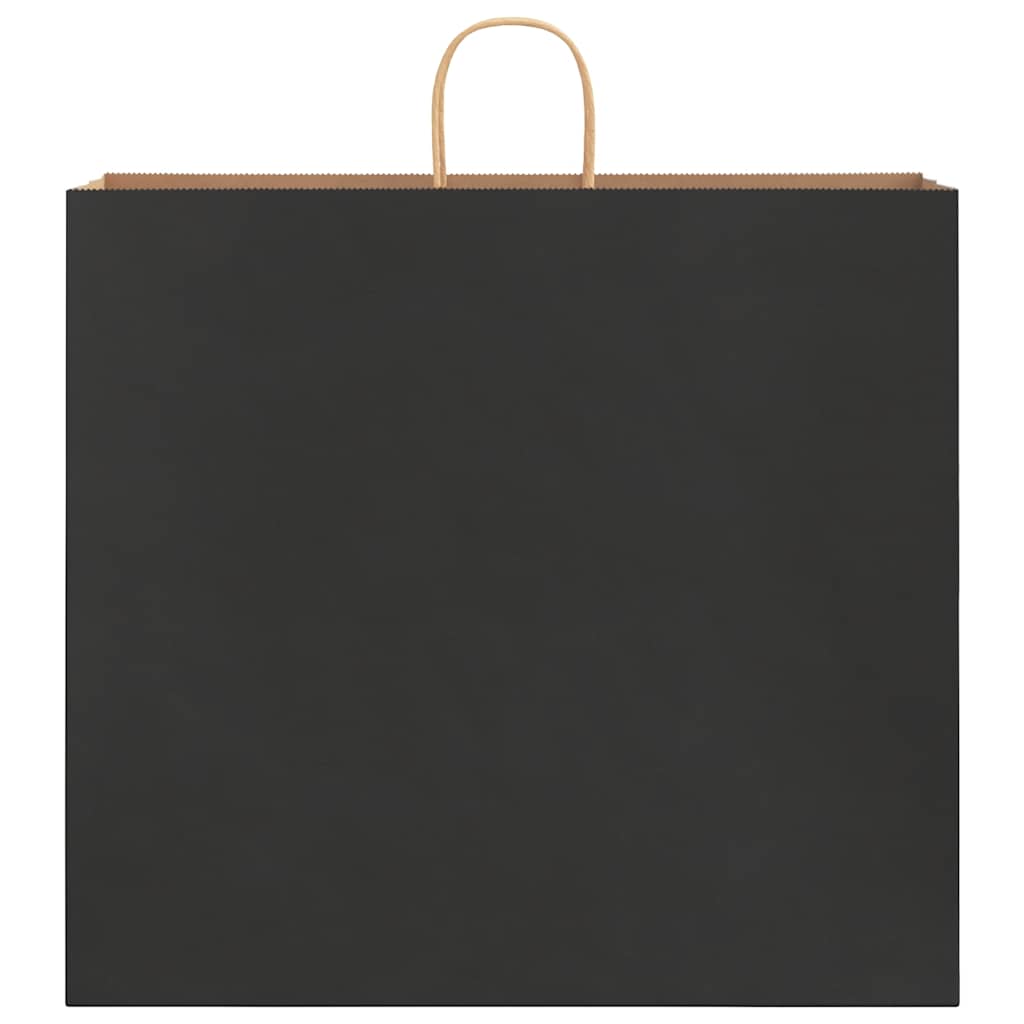 Sacos de papel 250 unid com alças preto 54x15x49 cm