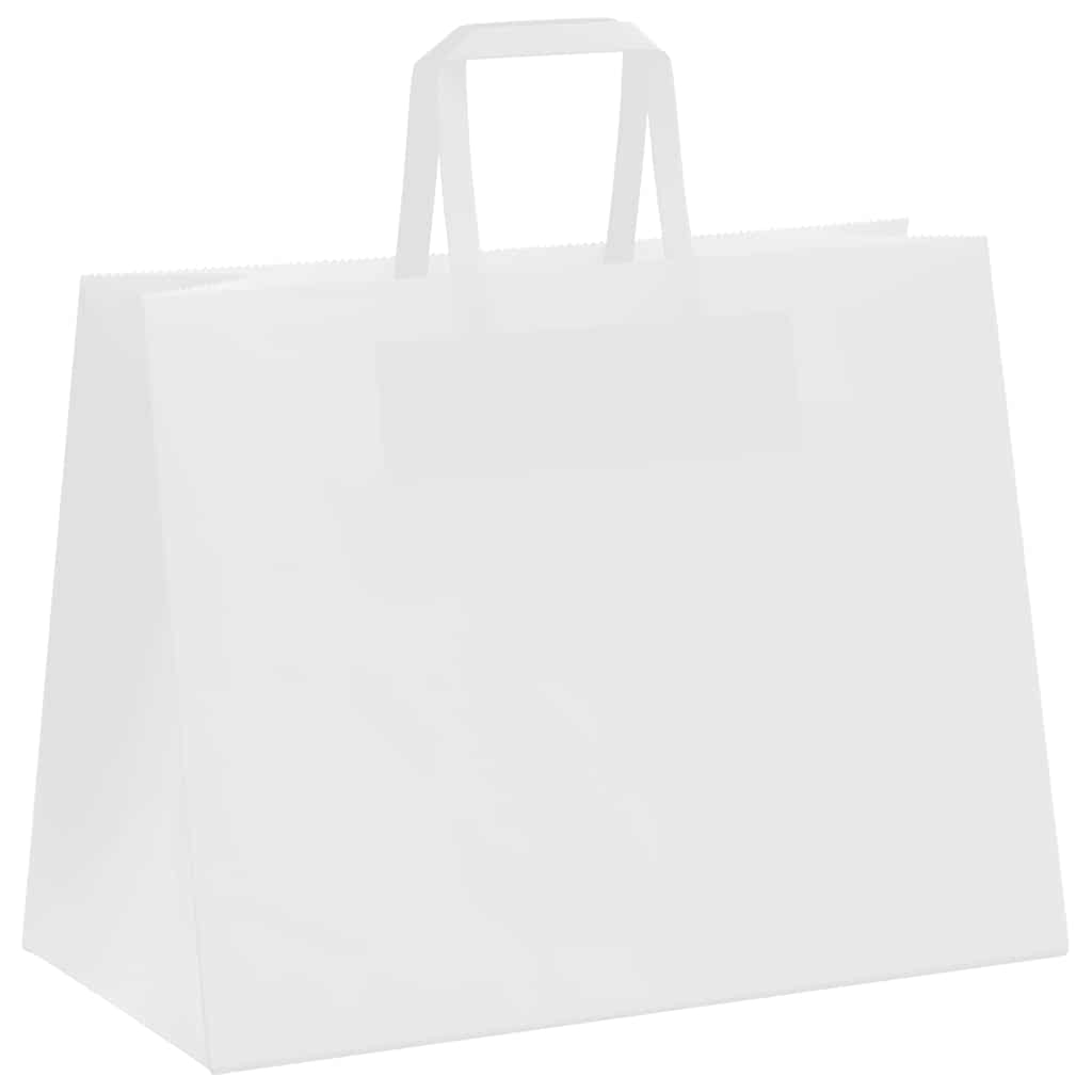 Sacos de papel 250 unid com alças branco 32x17x25 cm