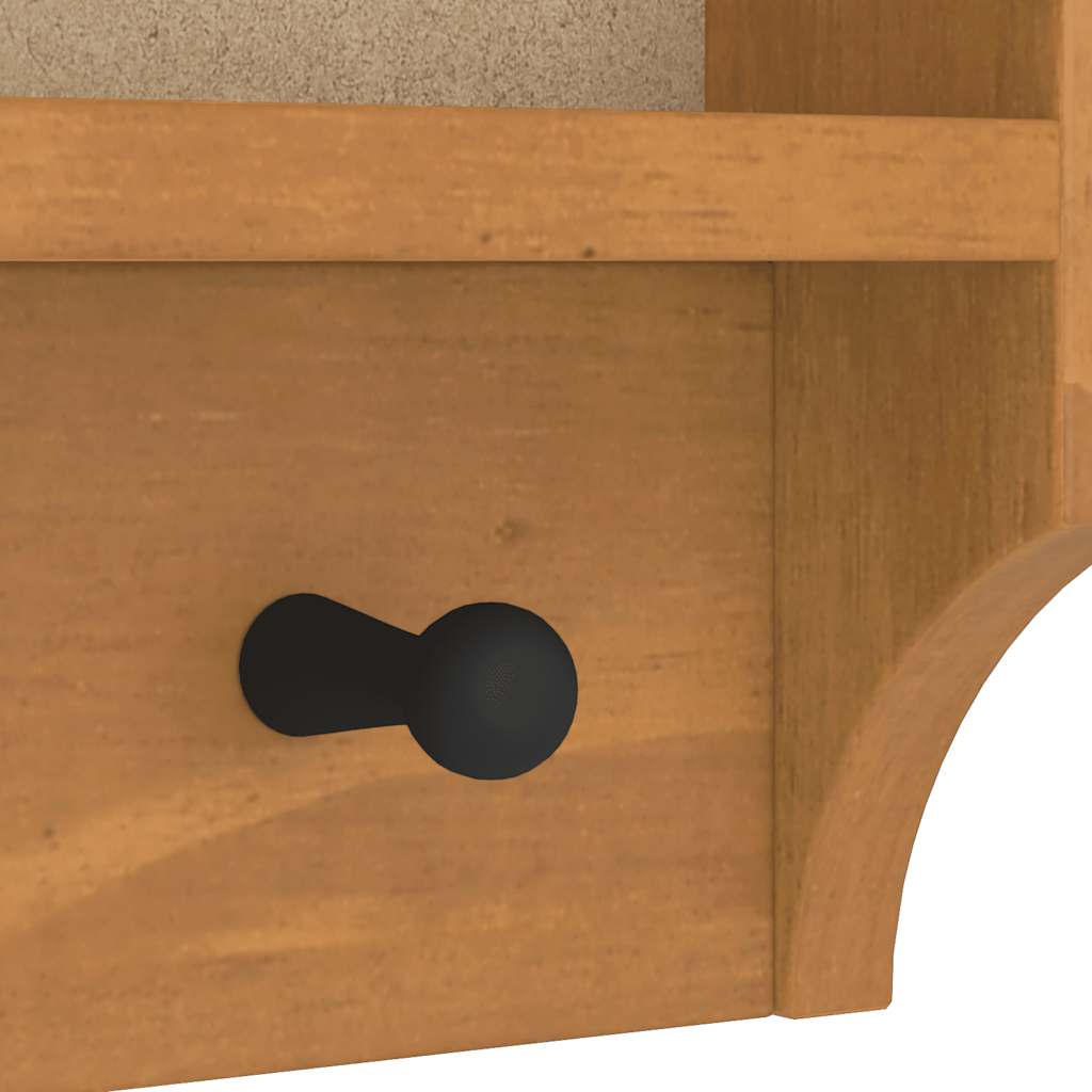 Cabide de parede SANDNES 45x12x35 cm Pinho de madeira maciça