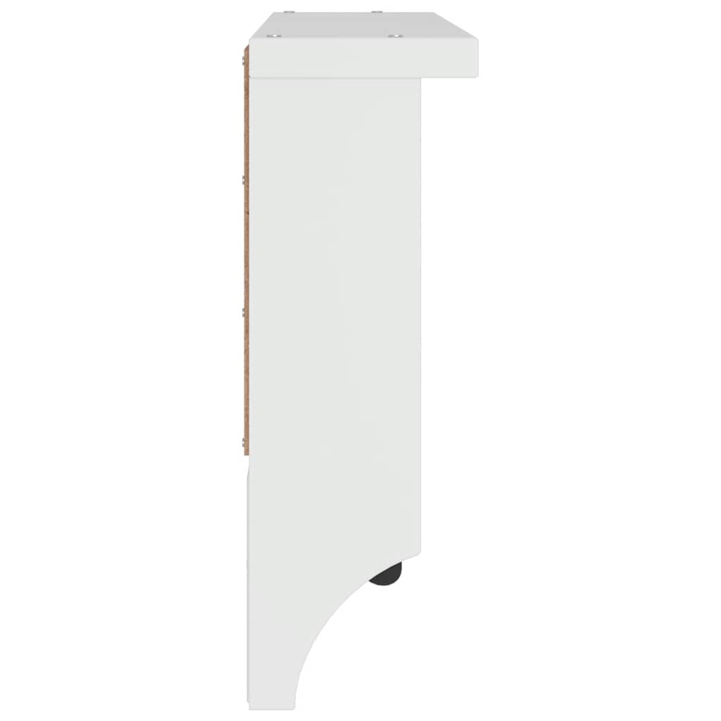 Cabide de parede Branco 45x12x35 cm Pinho de madeira maciça