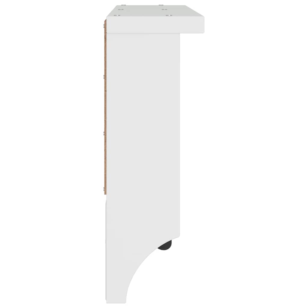Cabide de parede Branco 87x12x35 cm Pinho de madeira maciça