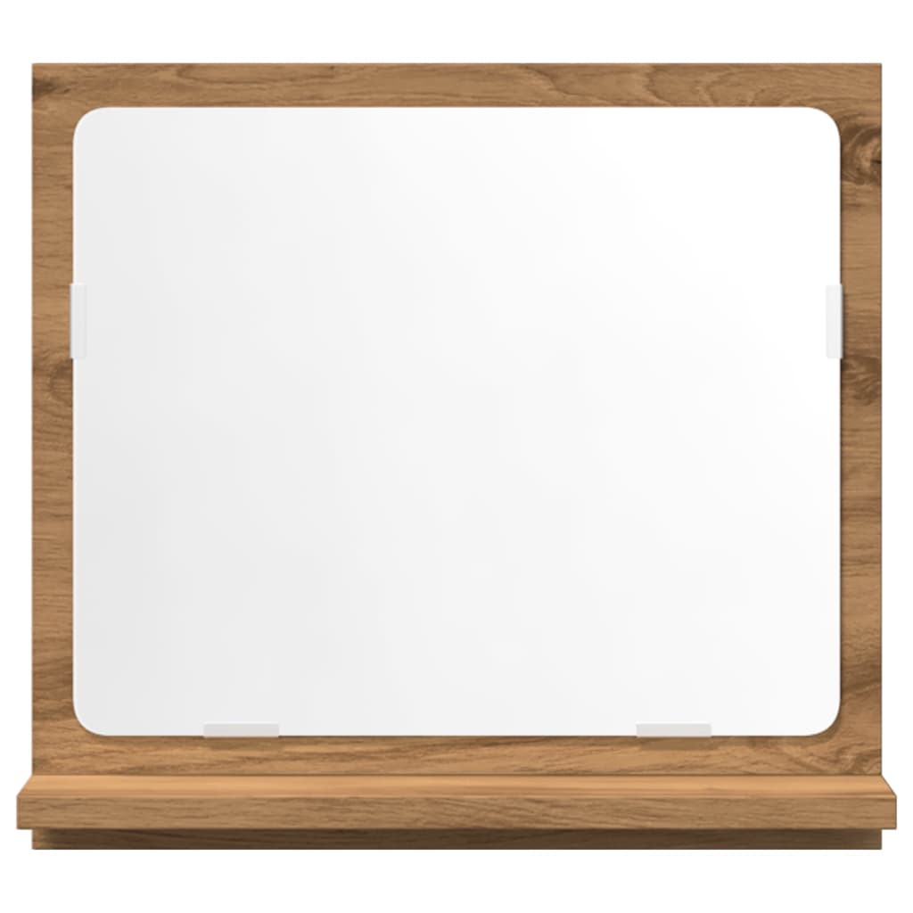 Armário casa banho c/ espelho deriv. madeira carvalho artisiano