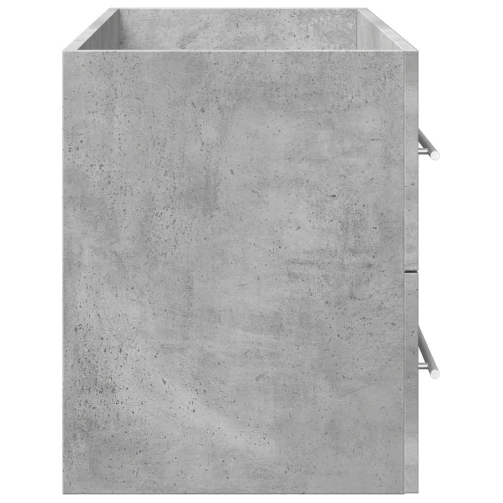 Armário lavatório 100x38,5x48 cm contraplacado cinzento cimento