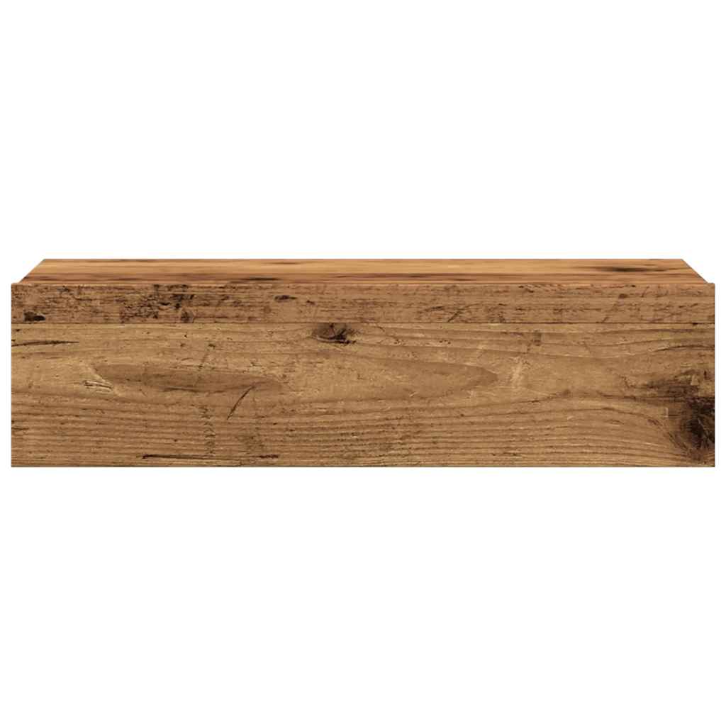 Móvel de TV com luzes LED 60x35x15,5 cm madeira velha