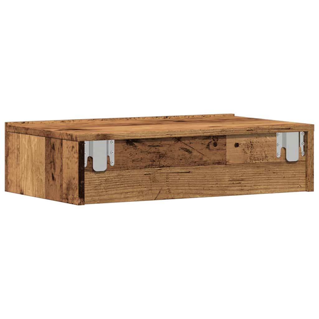 Móvel de TV com luzes LED 60x35x15,5 cm madeira velha