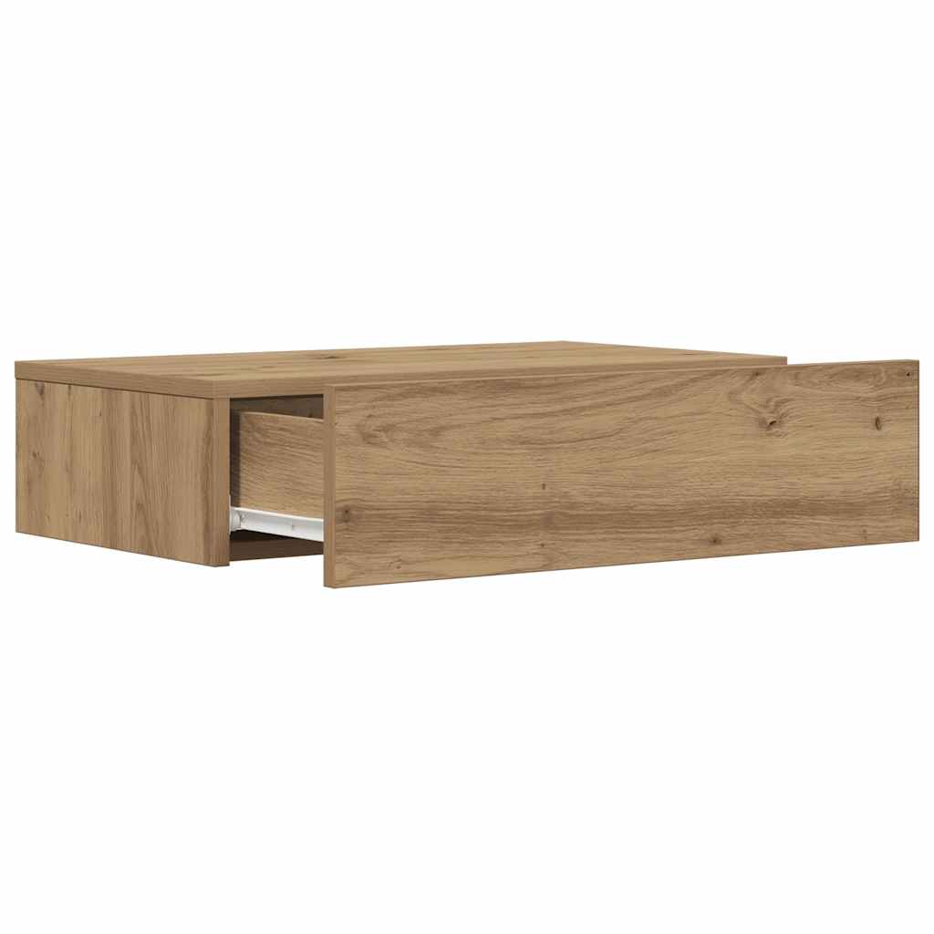 Móvel de TV com luzes LED 60x35x15,5 cm carvalho artisiano