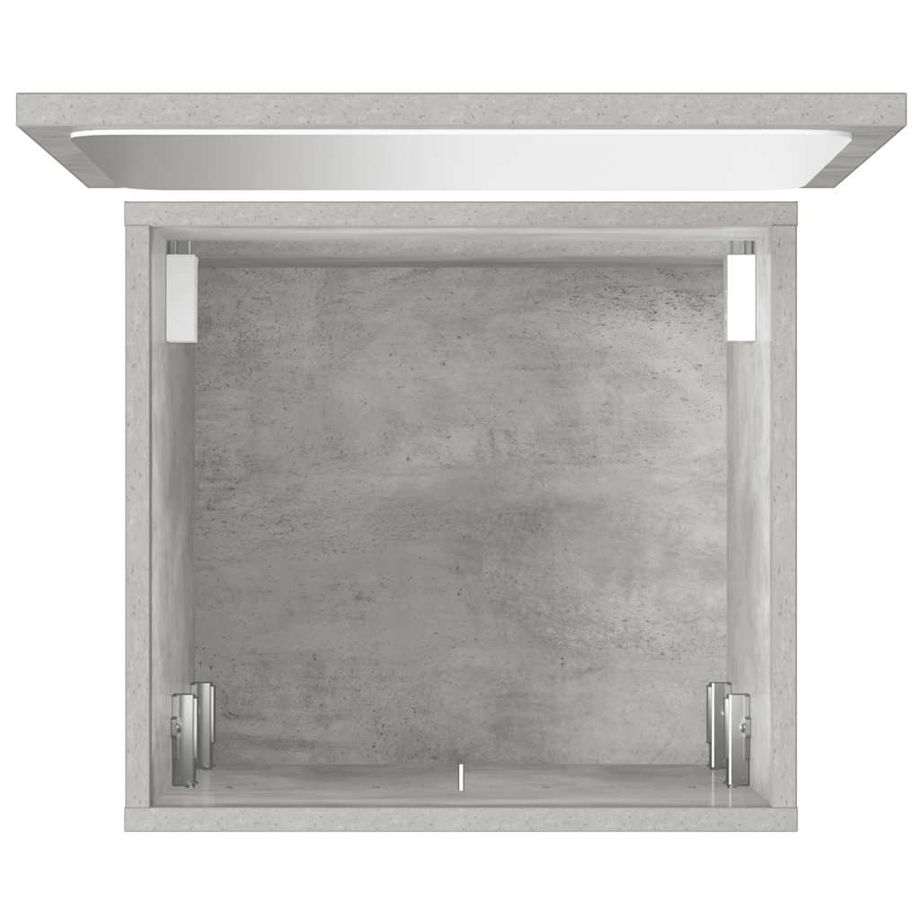 2 pcs conj. móveis casa banho derivados madeira cinza cimento