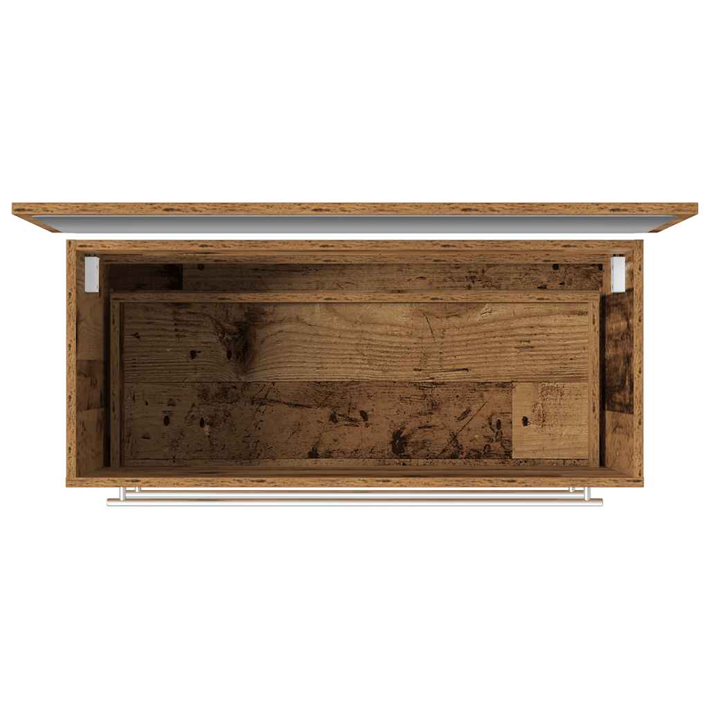 2 pcs conj. móveis casa banho derivados madeira madeira velha