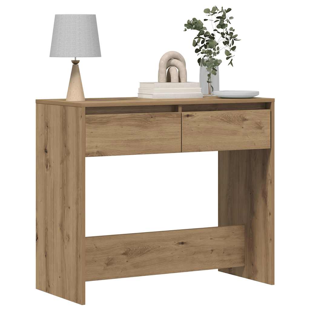 Mesa consola 89x41x76,5 cm derivados madeira carvalho artisiano