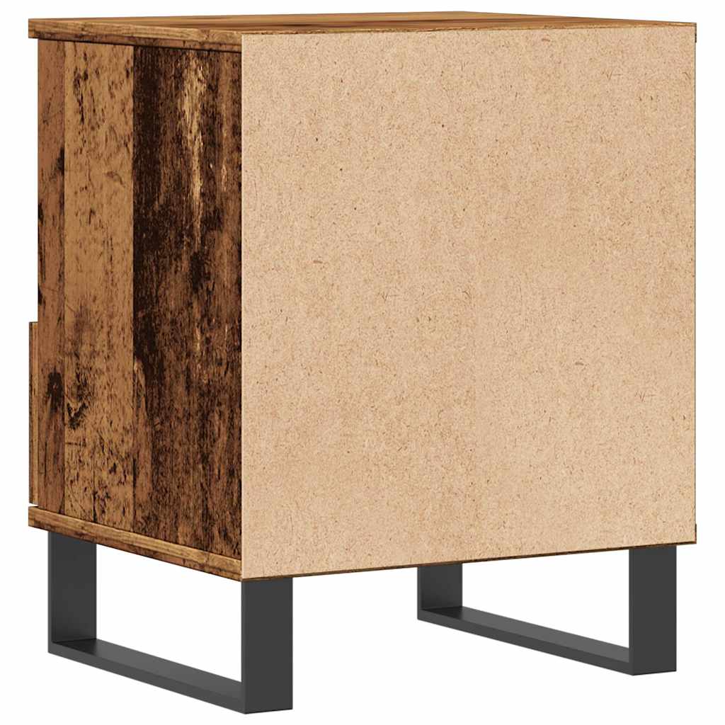 Mesas cabeceira 2pcs 40x35x50cm derivados madeira madeira velha