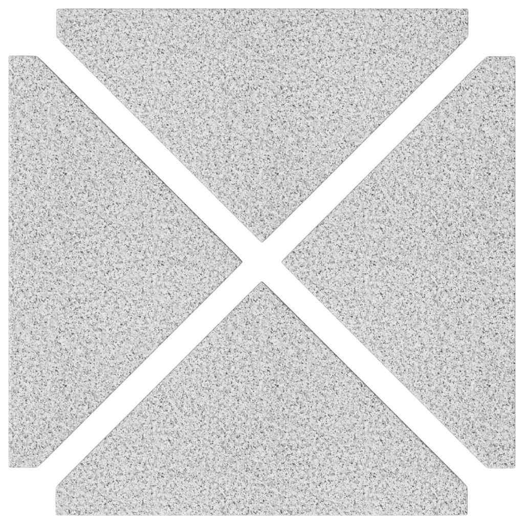 5 Peças Conjunto de base p/ guarda-sol de jardim granito e aço