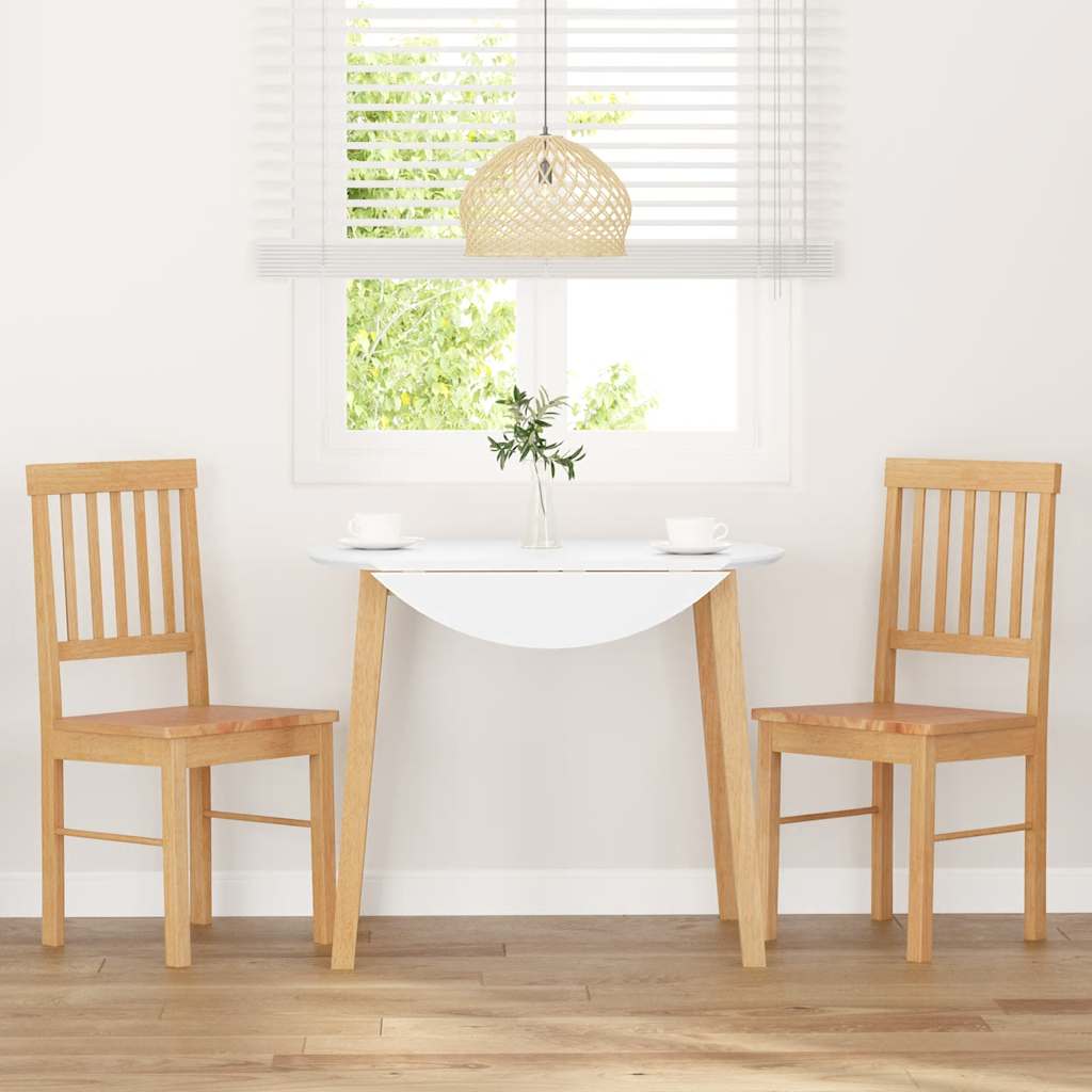 Cadeiras de jantar 2 pcs madeira de seringueira maciça