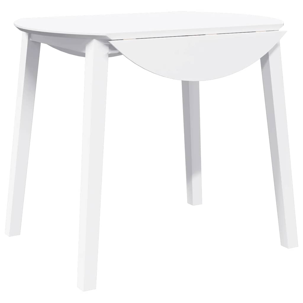 Mesa de jantar madeira seringueira maciça branco