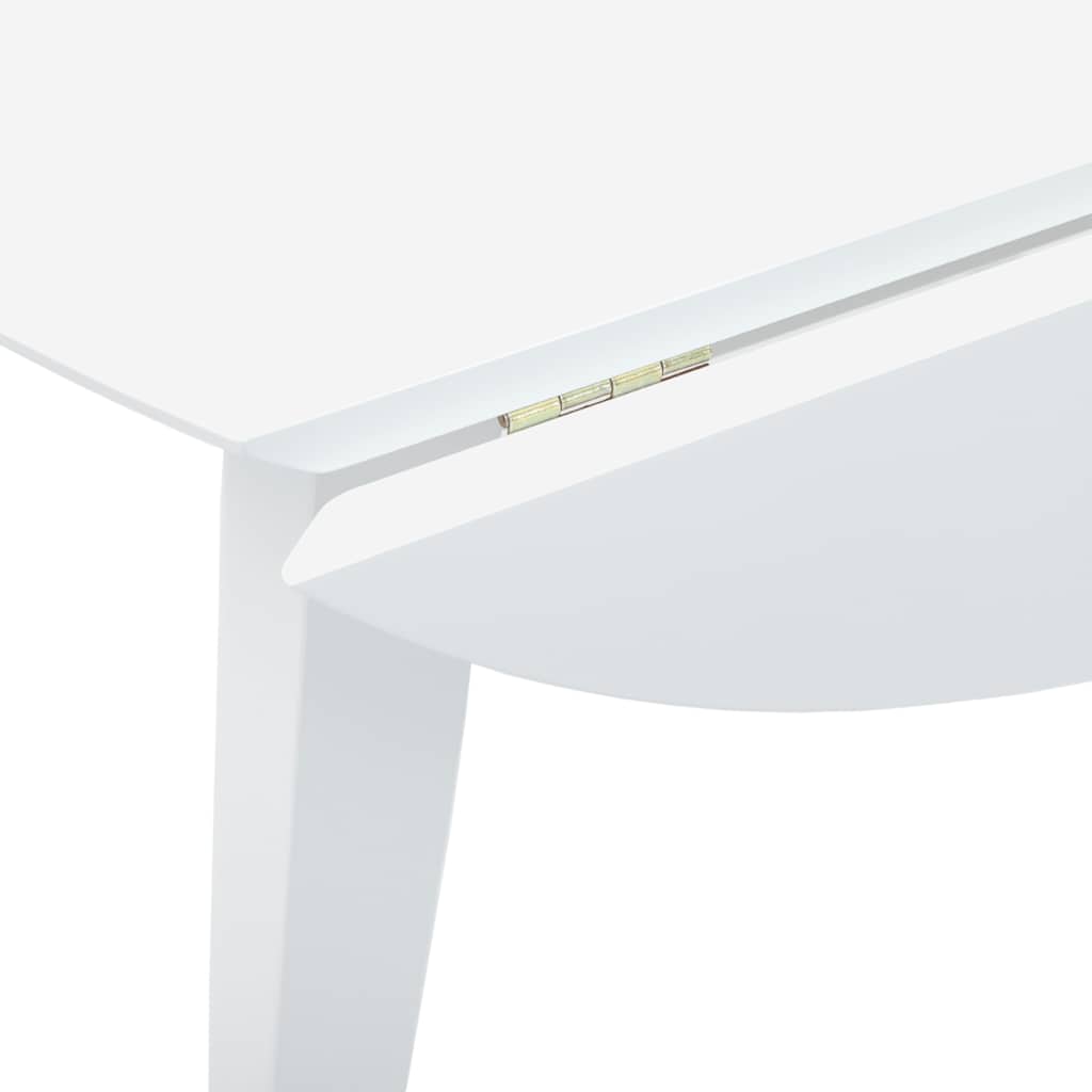Mesa de jantar madeira seringueira maciça branco