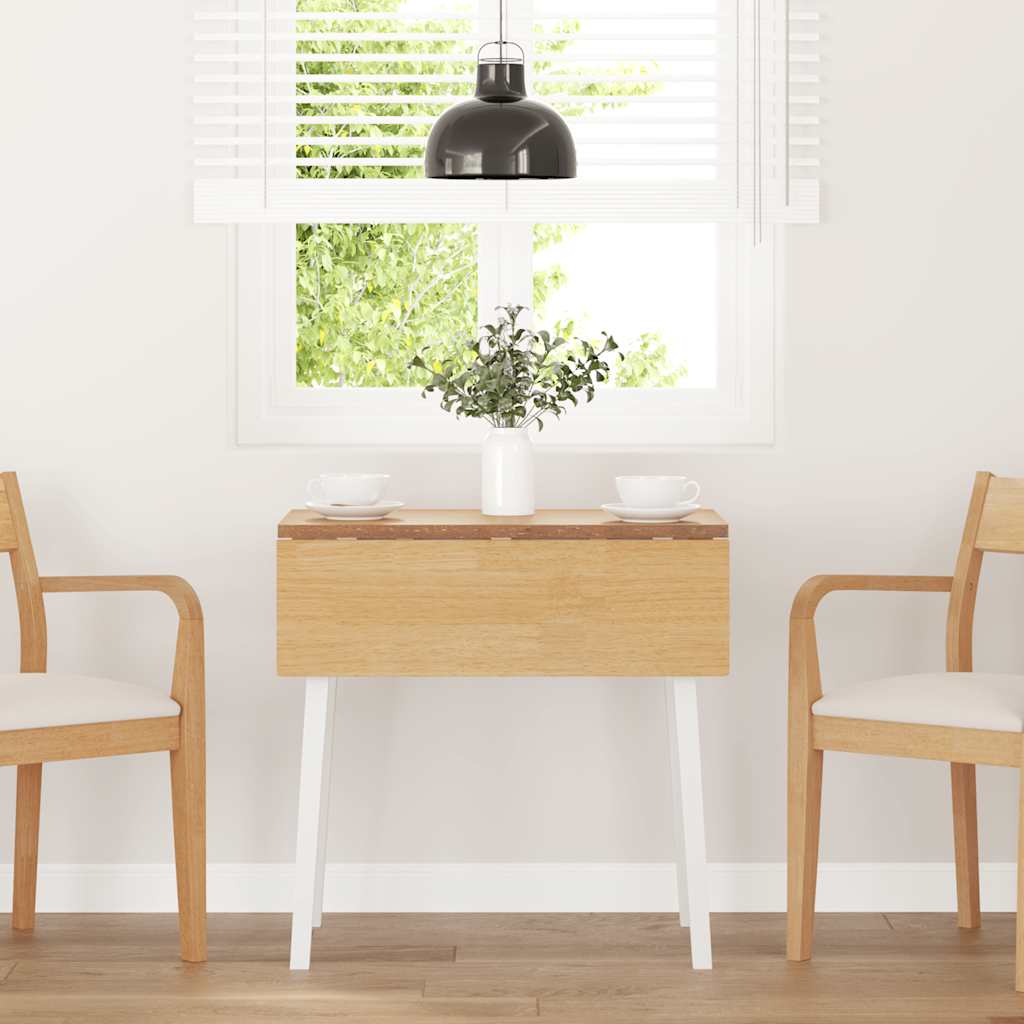 Mesa de jantar madeira seringueira maciça branco