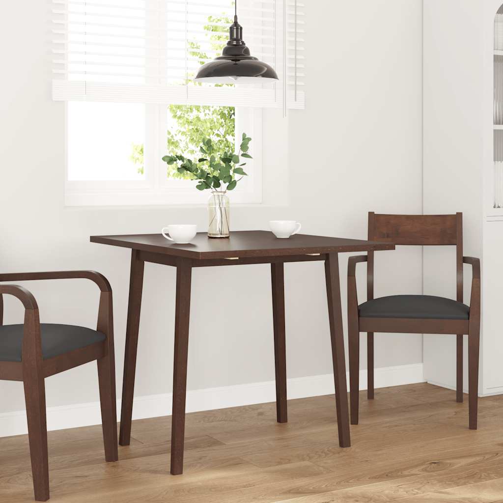 Mesa de jantar madeira seringueira maciça castanho
