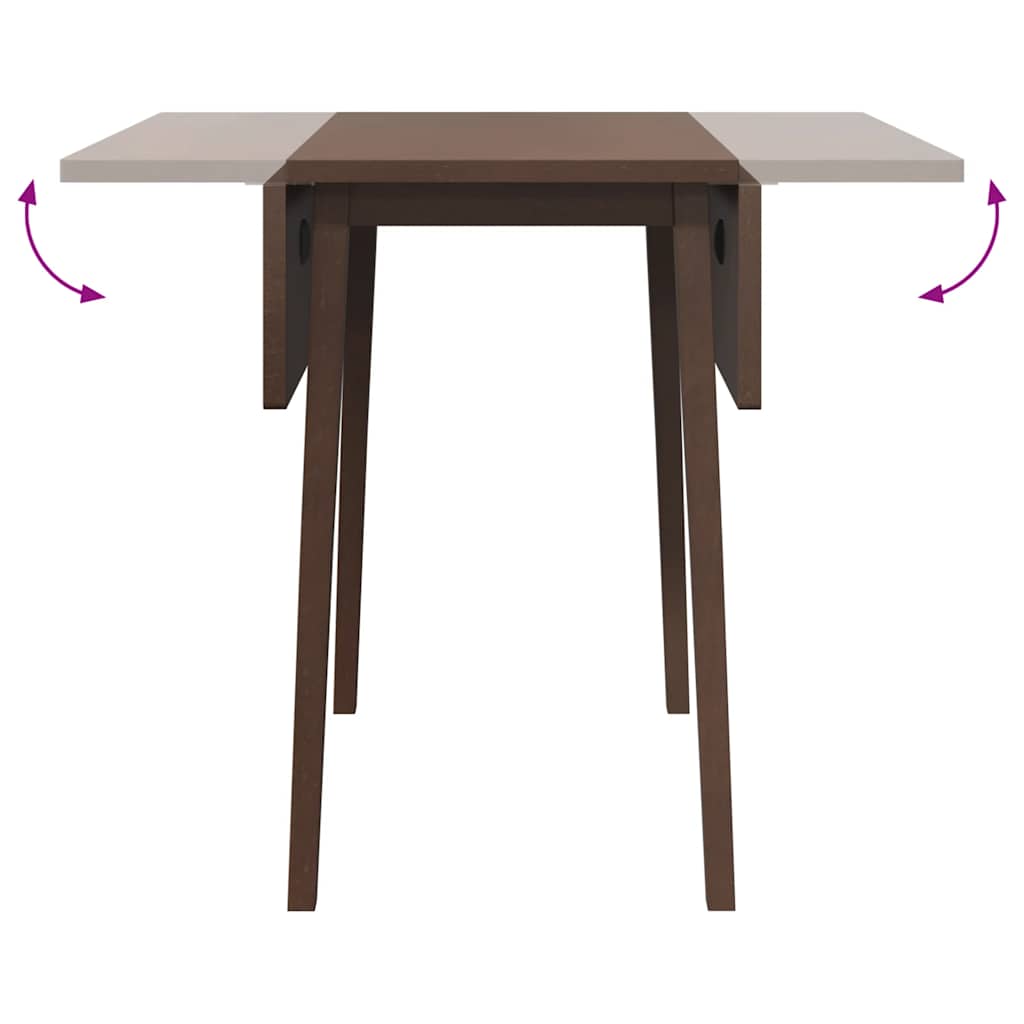 Mesa de jantar madeira seringueira maciça castanho