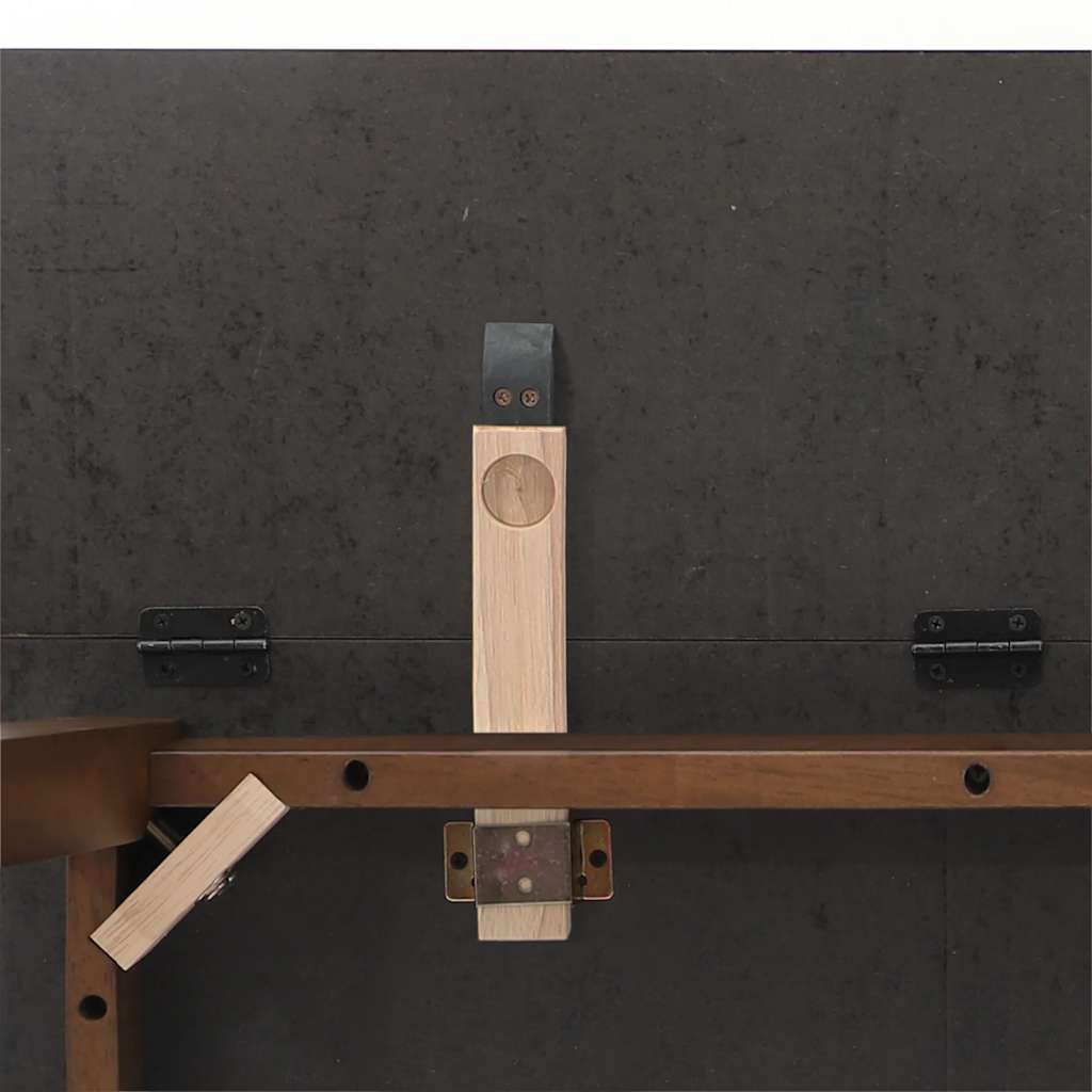 Mesa de jantar madeira seringueira maciça castanho