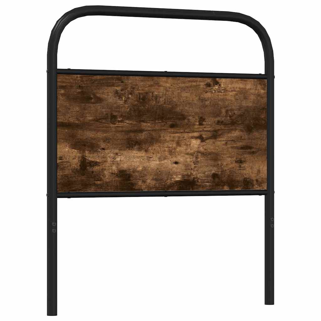 Cabeceira de cama 80 cm derivados madeira/aço carvalho fumado