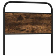 Cabeceira de cama 107 cm derivados madeira/aço carvalho fumado