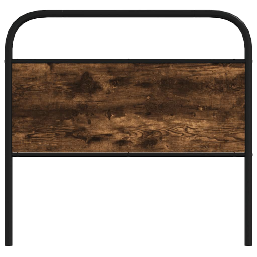 Cabeceira de cama 107 cm derivados madeira/aço carvalho fumado
