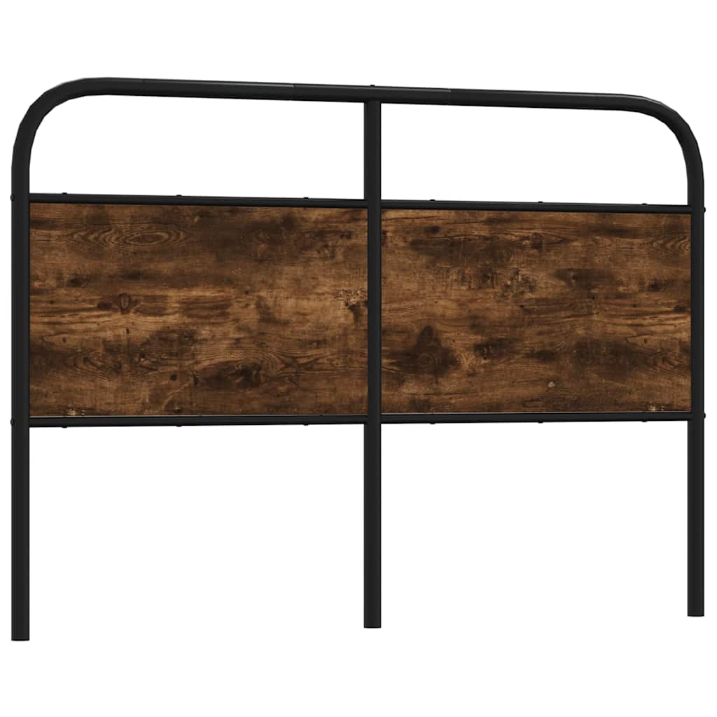 Cabeceira de cama 120 cm derivados madeira/aço carvalho fumado