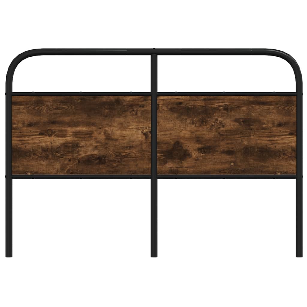 Cabeceira de cama 120 cm derivados madeira/aço carvalho fumado