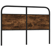 Cabeceira de cama 140 cm derivados madeira/aço carvalho fumado
