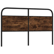Cabeceira de cama 160 cm derivados madeira/aço carvalho fumado