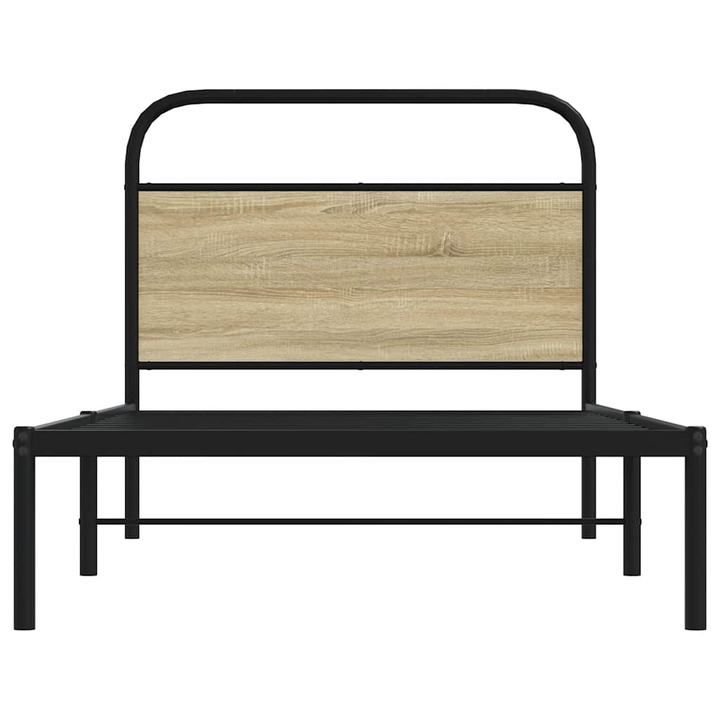 Estrutura cama s/ colchão derivados de madeira carvalho sonoma