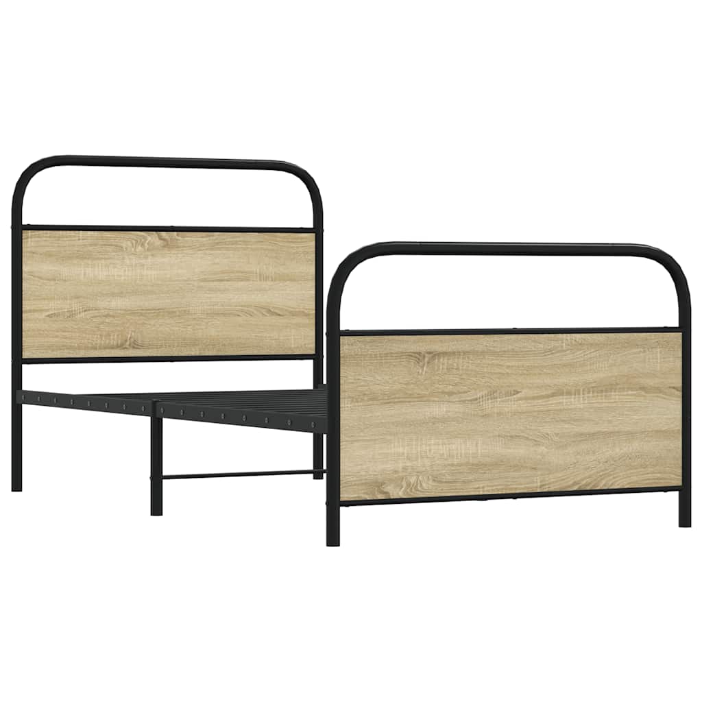 Estrutura cama s/ colchão derivados de madeira carvalho sonoma