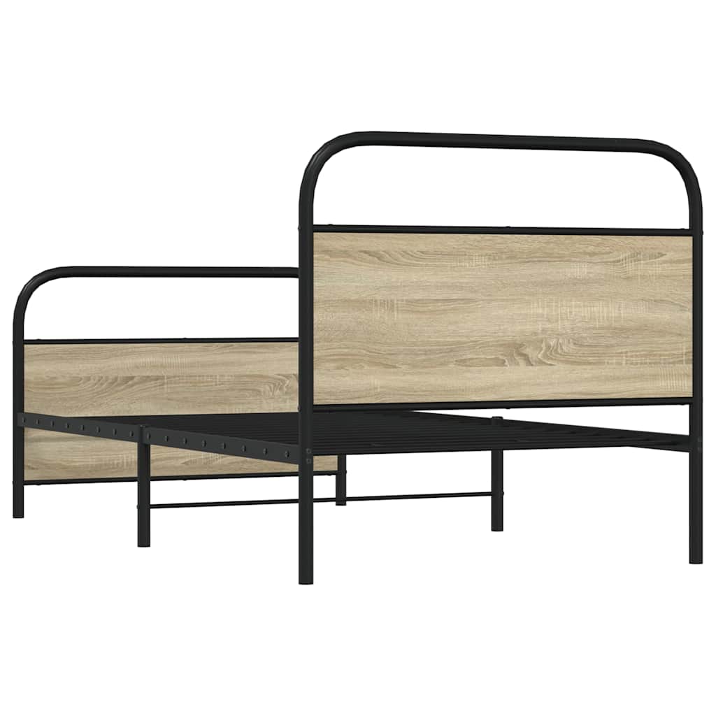 Estrutura cama s/ colchão derivados de madeira carvalho sonoma