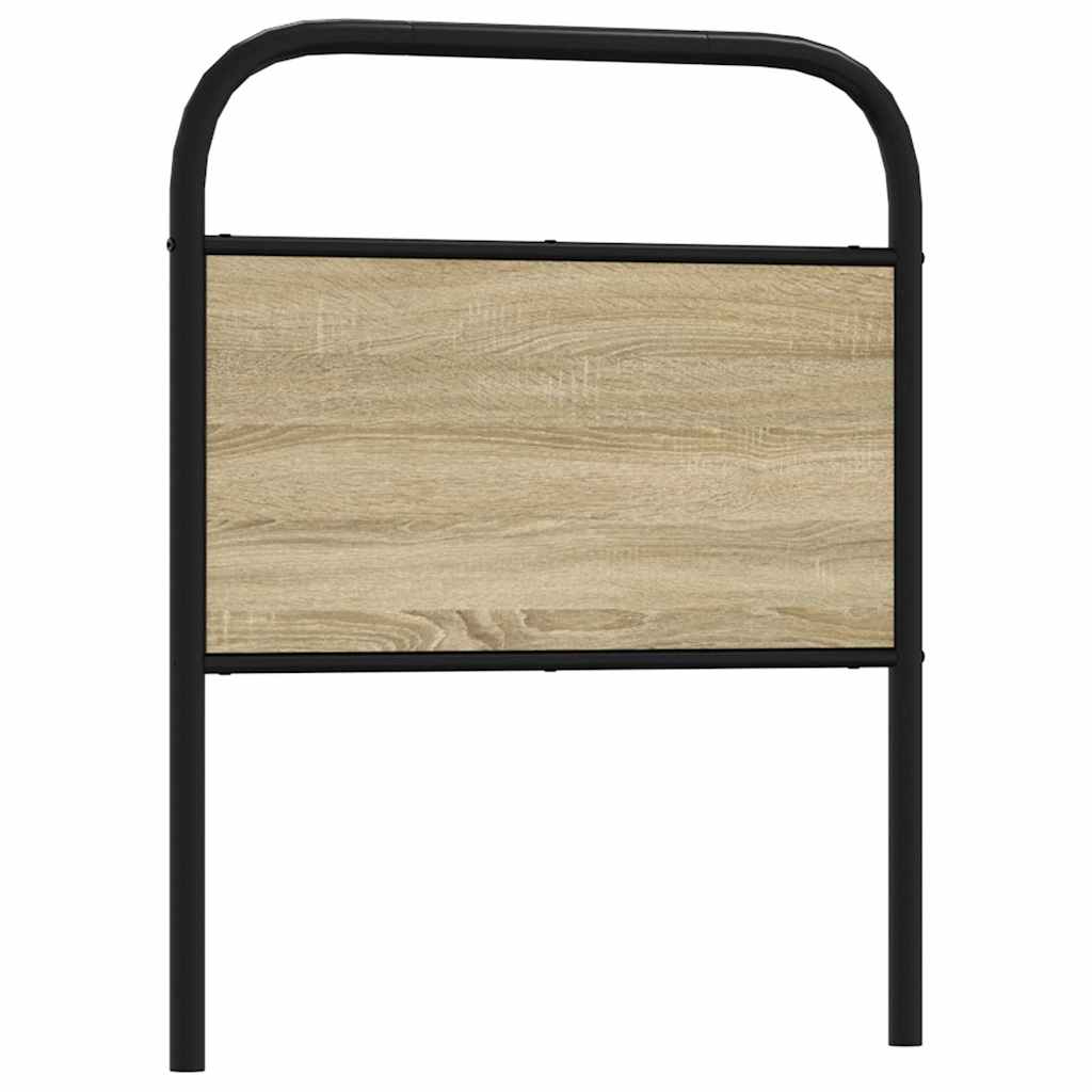 Cabeceira de cama 80 cm derivados madeira/aço carvalho sonoma
