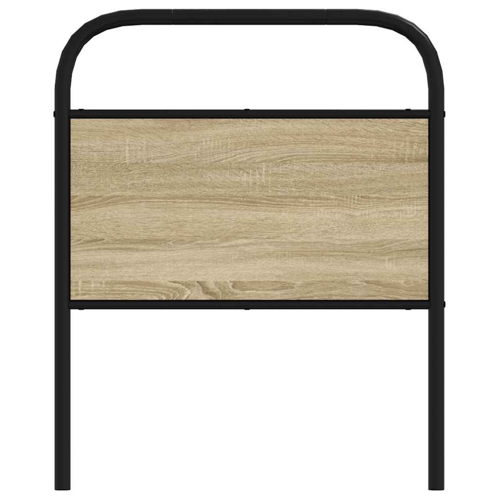 Cabeceira de cama 80 cm derivados madeira/aço carvalho sonoma