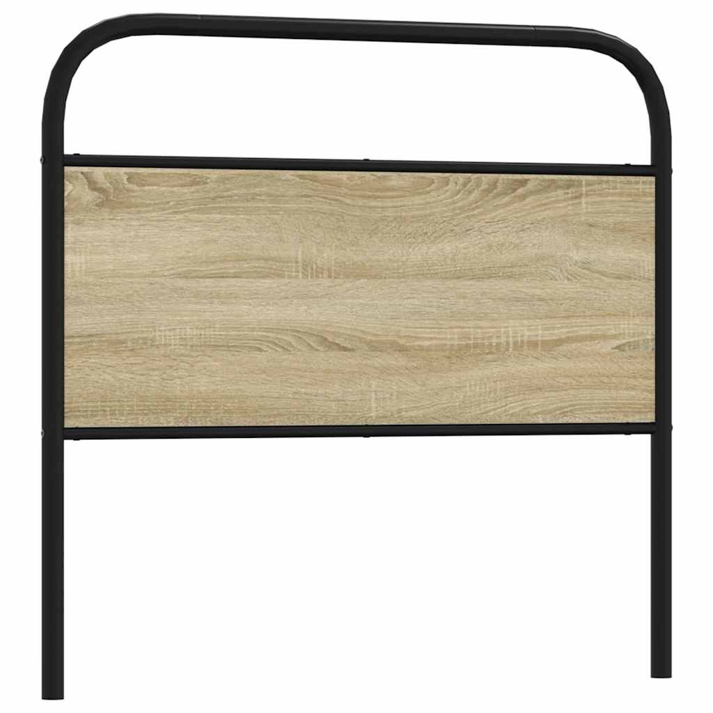 Cabeceira de cama 90 cm derivados madeira/aço carvalho sonoma