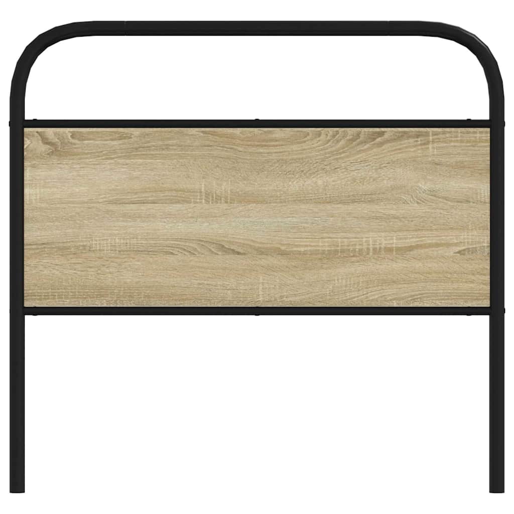 Cabeceira de cama 90 cm derivados madeira/aço carvalho sonoma