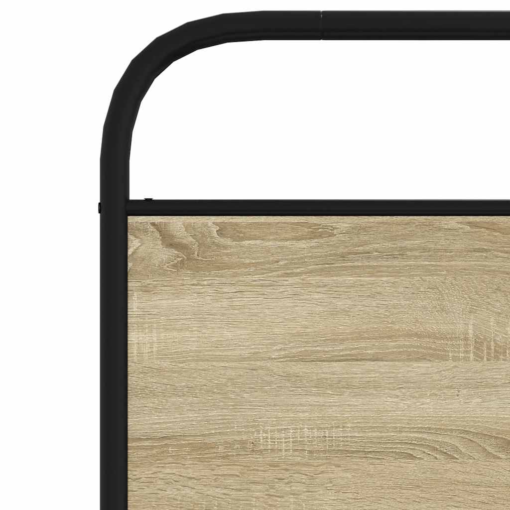 Cabeceira de cama 90 cm derivados madeira/aço carvalho sonoma