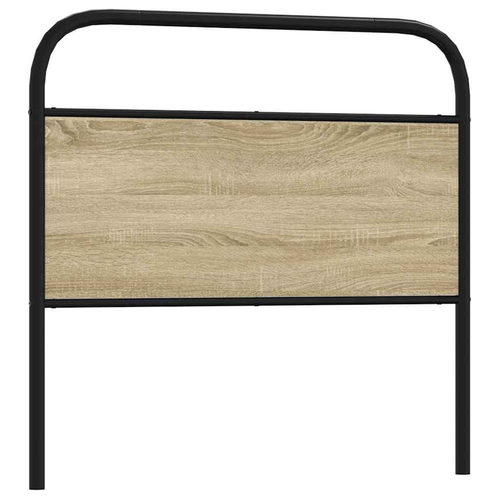 Cabeceira de cama 100 cm derivados madeira/aço carvalho sonoma